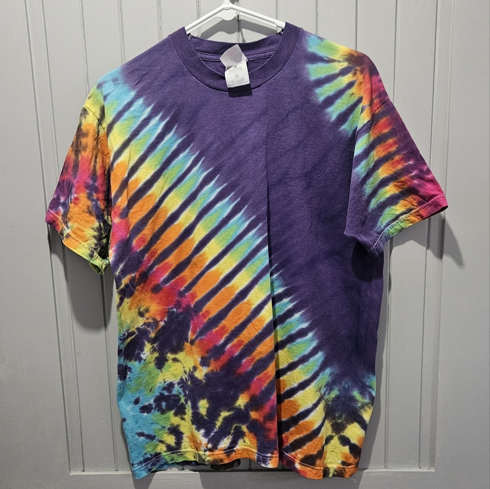 Handmade Tie Dye rainbow multiple color T Shirt